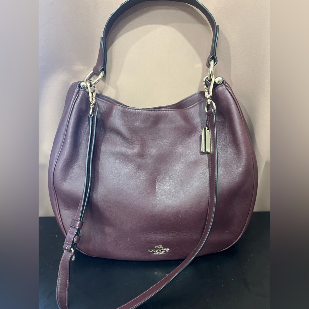 COACH Glovetanned Oxblood Leather Hobo Ladies Handbag 36026LIOXB - Picture 7 of 11